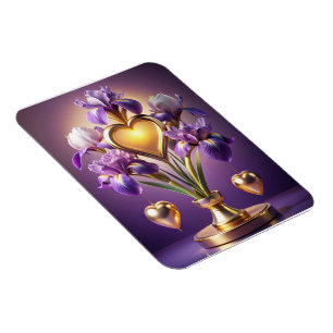 Radiant Iris Blossom 3D Render van Neskie D Magneet