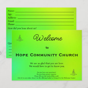 Radiant Life Church Connect Card Kaart
