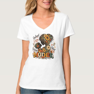 Radiant Loving Mother Floral T-shirt
