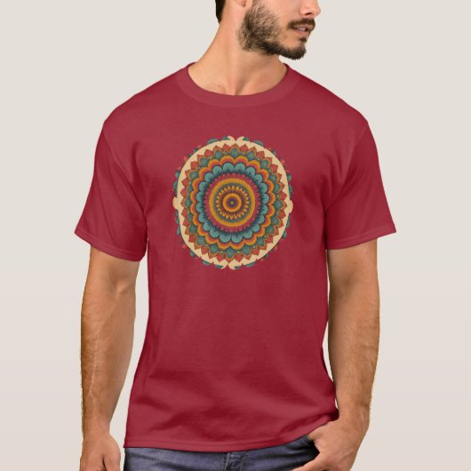 Radiant Mandala Boho Style Design T-shirt (Voorkant)