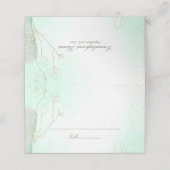 Radiant Mint Green Botanical Glitter Wedding (Buitenkant ongevouwen)