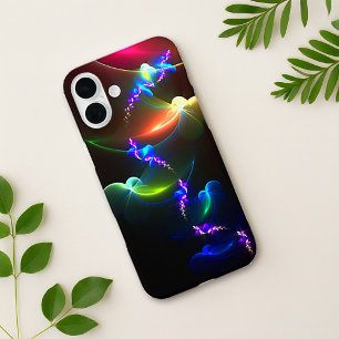 Radiant multicolor fractal Butterfly iPhone 16 Plus Hoesje