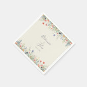 Radiant Multicolor Wildflower bruiloft servetten (Hoek)