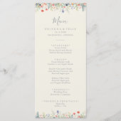 Radiant Multicolor Wildflower Diner Menu (Voorkant)