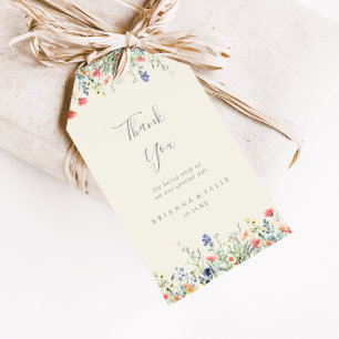 Radiant Multicolor Wildflower Wedding Bedankt Cadeaulabel