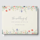 Radiant Multicolor Wildflower Wedding Gastenboek (Voorkant)