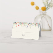 Radiant Multicolor Wildflower Wedding Place Card (Voorkant)