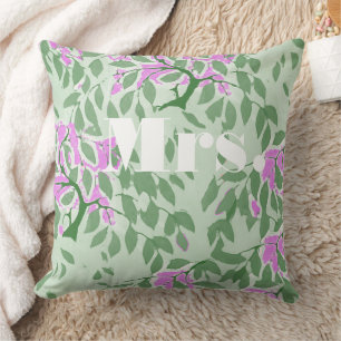 Radiant Orchid en Green Romantic Tree Wedding Kussen