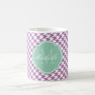 Radiant Orchid Houndstooth Monogram Mok