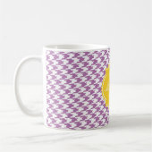 Radiant Orchid Houndstooth Monogram Mok (Links)