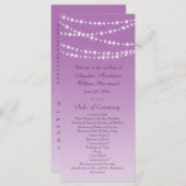 Radiant Orchid Twinkle Lights Wedding Program Programma (Voorkant / Achterkant)