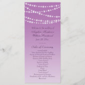 Radiant Orchid Twinkle Lights Wedding Program Programma (Voorkant)