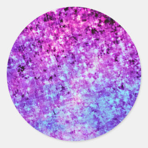 RADIANT ORCHIDEE GALAXY Sterren Ombre Kosmische Ku Ronde Sticker