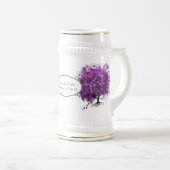 Radiant Paars Heart Leaf Tree Wedding Bierpul (Voorkant rechts)