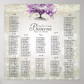 Radiant Paars Mason Jar Firefly Heart Leaf Tree Poster (Voorkant)