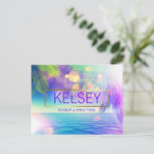 Radiant Palm Tree-Briefkaart Briefkaart (Staand voorkant)