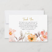 Radiant Pastel Spring Flowers Orthodox Baptism     Bedankkaart (Voorkant)