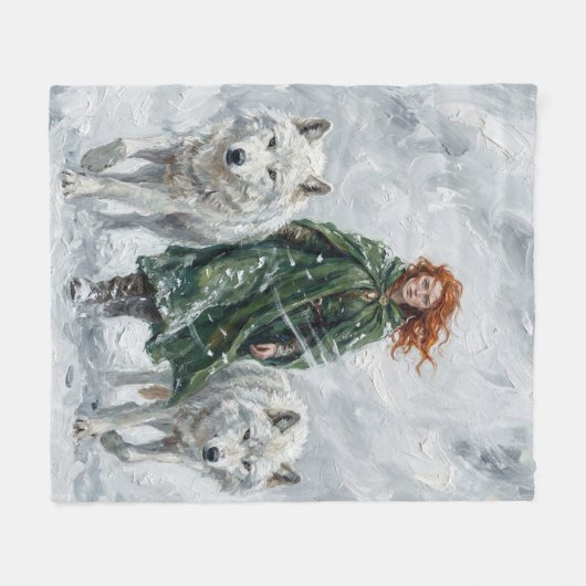 Radiant Peace Dove Lantern Imbolc Snowdrops Art Fleece Deken (Voorkant (Horizontaal))