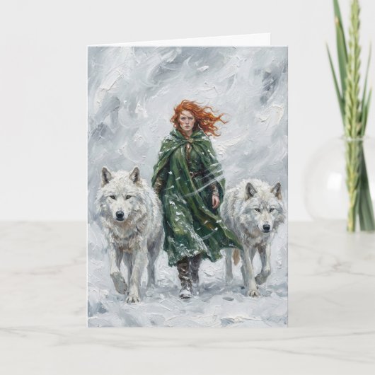 Radiant Peace Dove Lantern Imbolc Snowdrops Art Kaart (Voorkant)