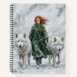 Radiant Peace Dove Lantern Imbolc Snowdrops Art Notitieboek