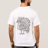 Radiant Peacock Feather T-shirt Design (Achterkant)