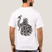 Radiant Peacock Glory T-shirt Design (Achterkant)