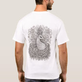 Radiant Peacock Plumage T-shirt Design (Achterkant)