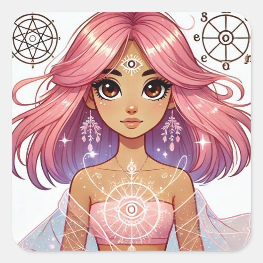 Radiant Pink Dream Aura Sticker Blad (Voorkant)