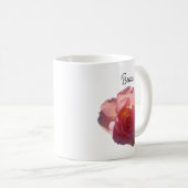 Radiant Pink Tea Roos gepersonaliseerde mok (Voorkant rechts)