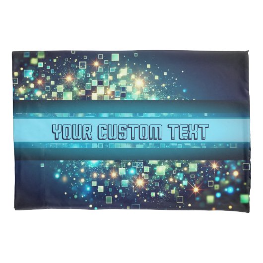 Radiant Pixel Bokeh Kussensloop (Voorkant-Links)