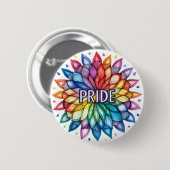 Radiant PRIDE Maand Mandala Ronde Button 5,7 Cm (Voorkant /achterkant)