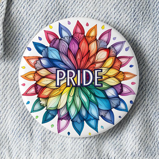 Radiant PRIDE Maand Mandala Ronde Button 5,7 Cm
