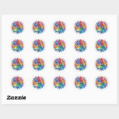 Radiant PRIDE Maand Mandala Ronde Sticker (Vel)