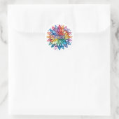 Radiant PRIDE Maand Mandala Ronde Sticker (Tas)