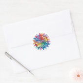 Radiant PRIDE Maand Mandala Ronde Sticker (Envelop)