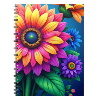 Radiant Rainbow Bloom Boeket Notebook Notitieboek