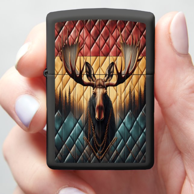Radiant Rainbow Moose Leather ArtWork (In Hand)