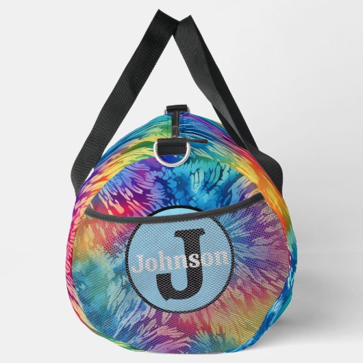 Radiant Rainbow Tie Dye Monogram Personalized Plunjezak (Rechts)