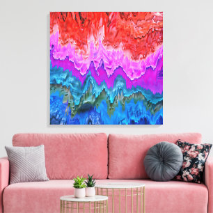 "Radiant Reflection" Kleurrijke Abstracte kunst Canvas Afdruk