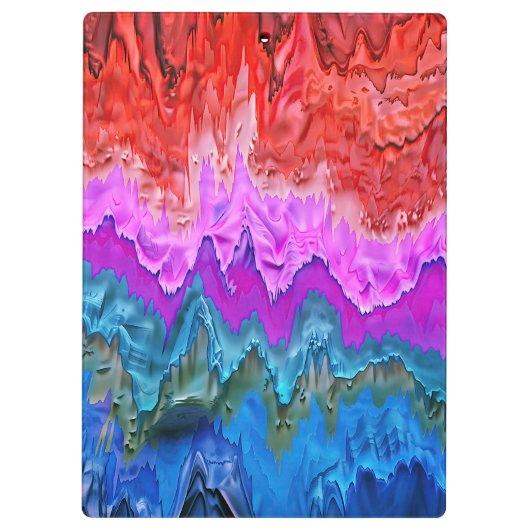 "Radiant Reflection" Kleurrijke Abstracte kunst Klembord (Achterkant)