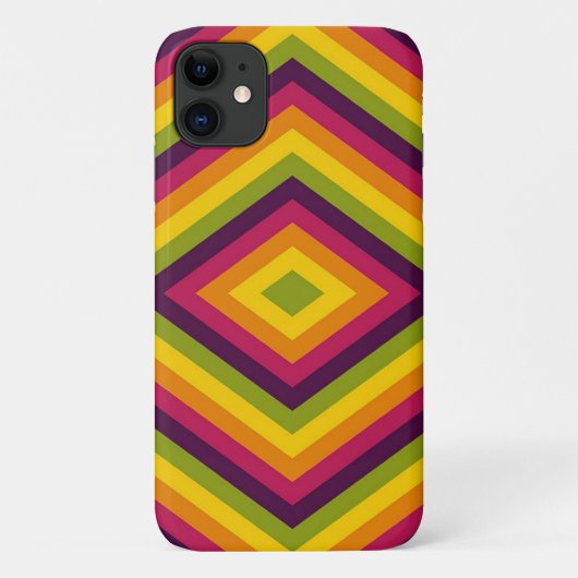 Radiant Retro Diamonds Case-Mate iPhone Case (Achterkant)
