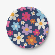 Radiant Retro Flower Blooms