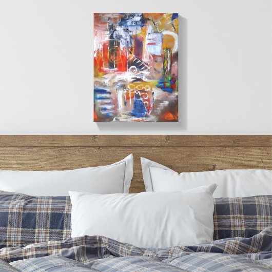 Radiant Rhythms Canvas Afdruk (Insitu (Slaapkamer))