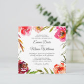 Radiant Romance Square Wedding Kaart (Staand voorkant)