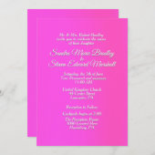 Radiant roze bruiloft uitnodiging 5 x 7 inch (Voorkant / Achterkant)