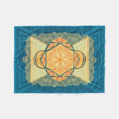 Radiant Sacred Geometry Mandala Fleece Deken (Voorkant (Horizontaal))