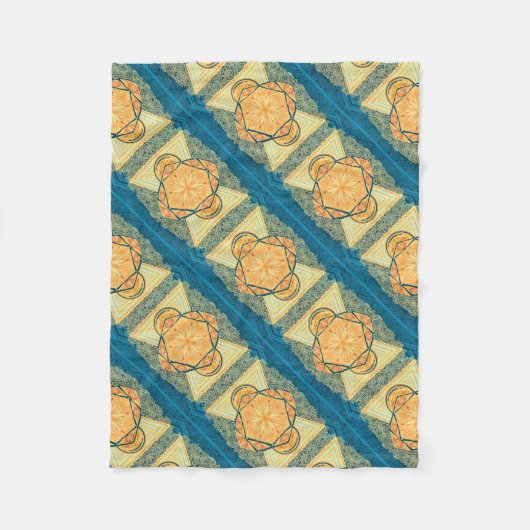 Radiant Sacred Geometry Mandala Fleece Deken (Voorkant)