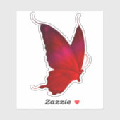 Radiant Scarlet Butterfly - Aangepaste Vinyl Decal Sticker (Vel)