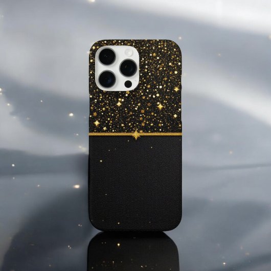Radiant Shield (Glitter - goud - leer) Case-Mate iPhone Case