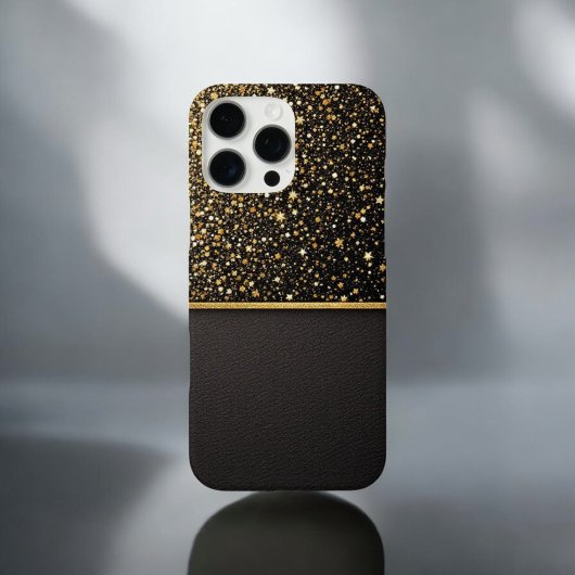 Radiant Shield (Glitter - goud - leer) Case-Mate iPhone Case